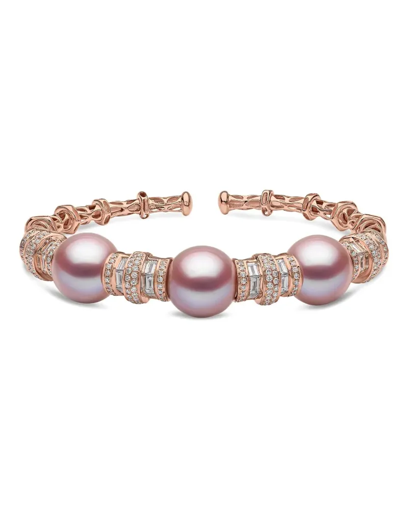 YOKO London 18kt Starlight Rotgoldarmreif mit Diamant und Perlen - Rosa Rosa