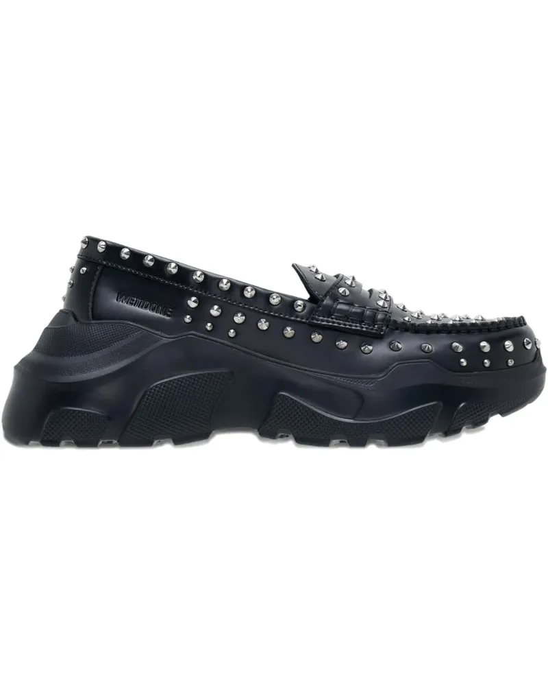 WE 11 DONE studded platform loafers - Schwarz Schwarz