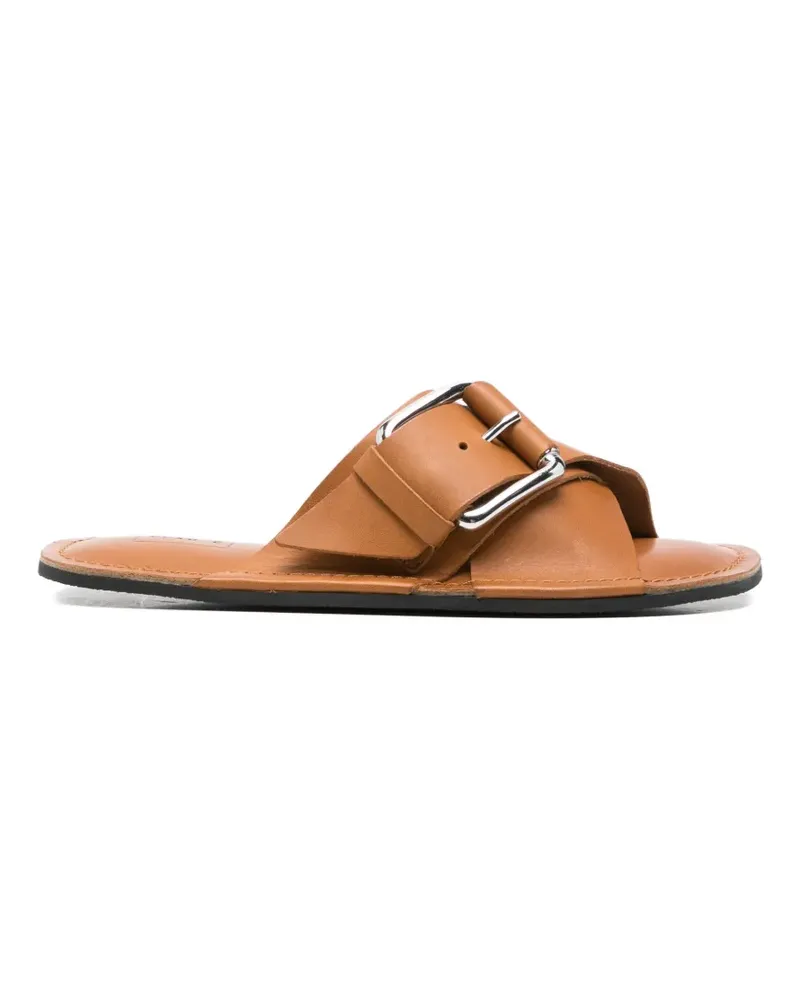 PLAN C buckle leather sandals - Braun Braun