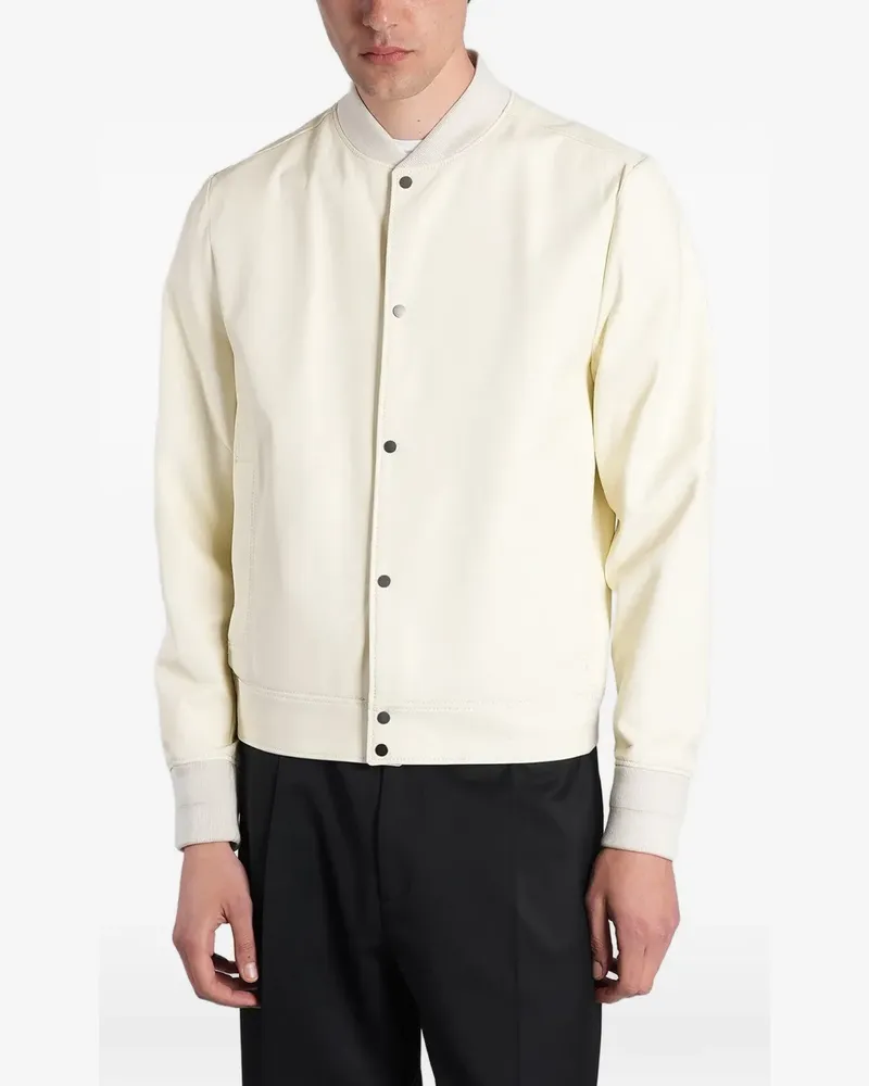 Salvatore Santoro leather bomber jacket - Nude Nude