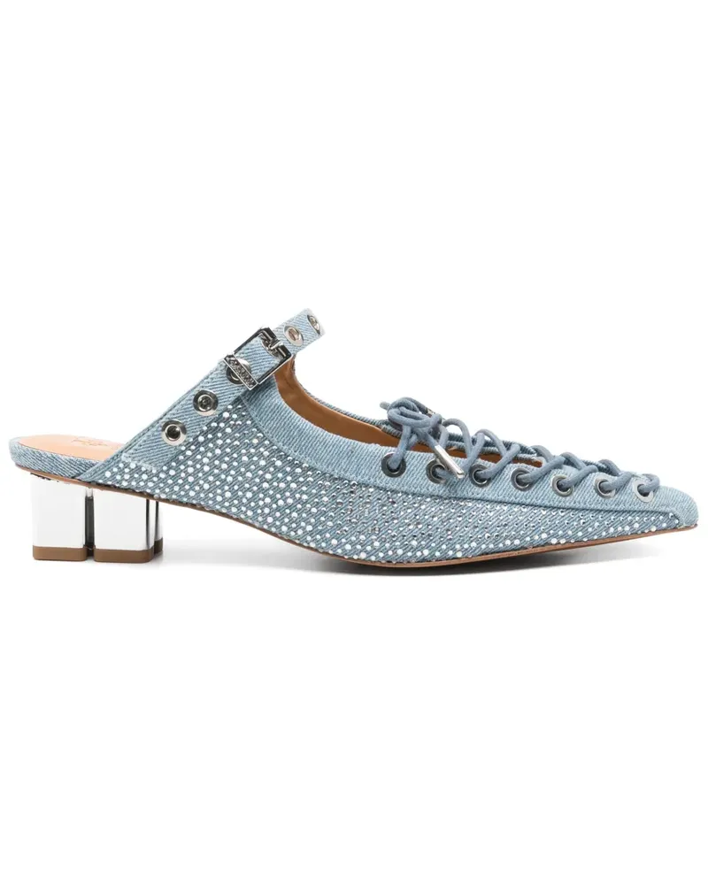 Ganni Oleatex-Mules 35mm - Blau Blau