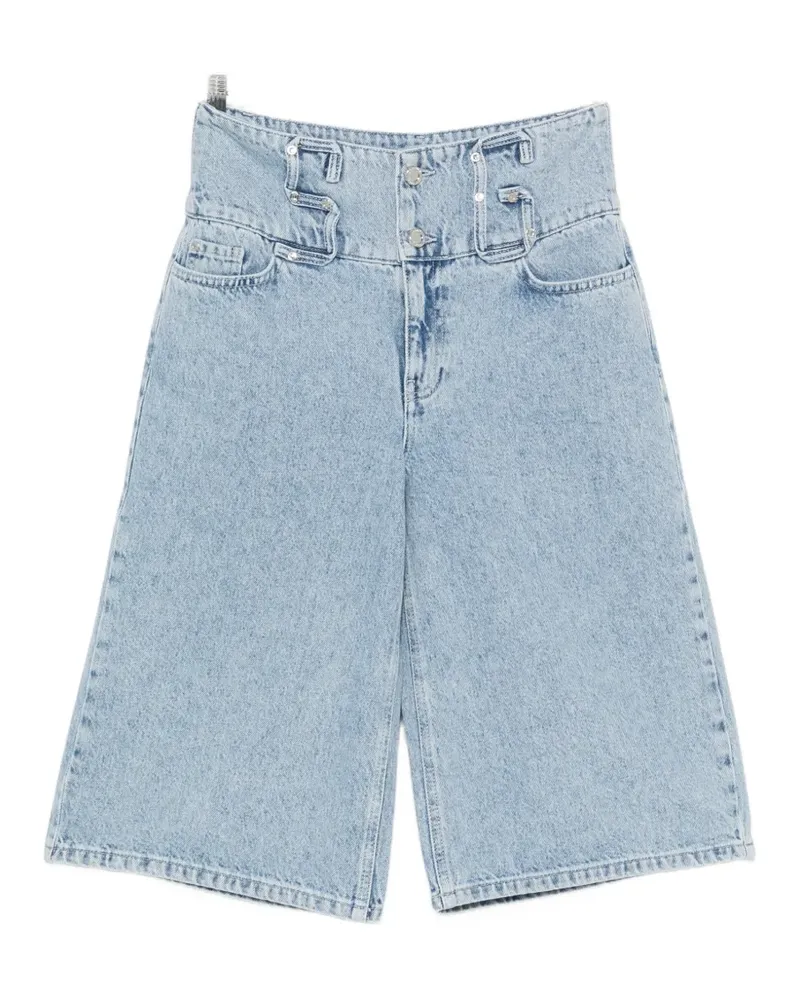 Stine Goya high-waisted panelled shorts - Blau Blau