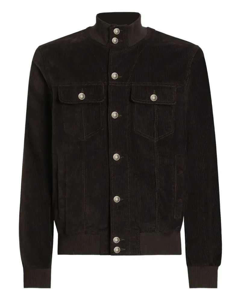 Dolce & Gabbana Cordjacke mit Knöpfen - Schwarz Schwarz