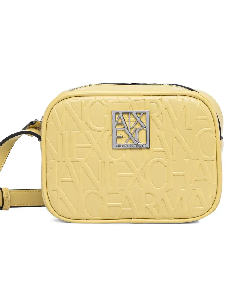Armani Exchange Umhängetasche mit Logo-Schild - Gelb Gelb