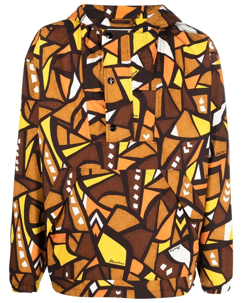 Moschino Gemusterter Windbreaker - Braun Braun