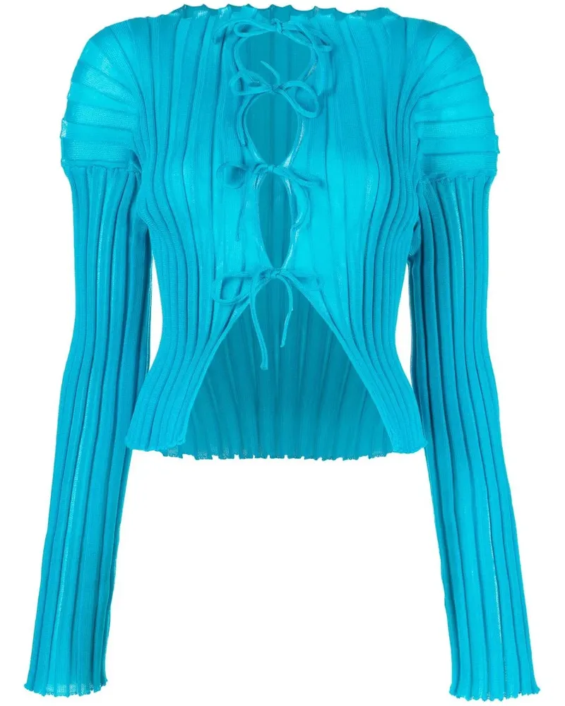 A. ROEGE HOVE Geripptes Katrina Oberteil - Blau Blau