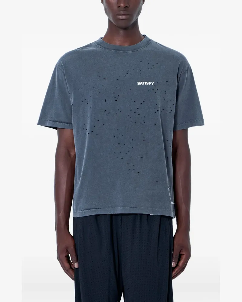 Satisfy MothTech™ distressed T-shirt - Grau Grau