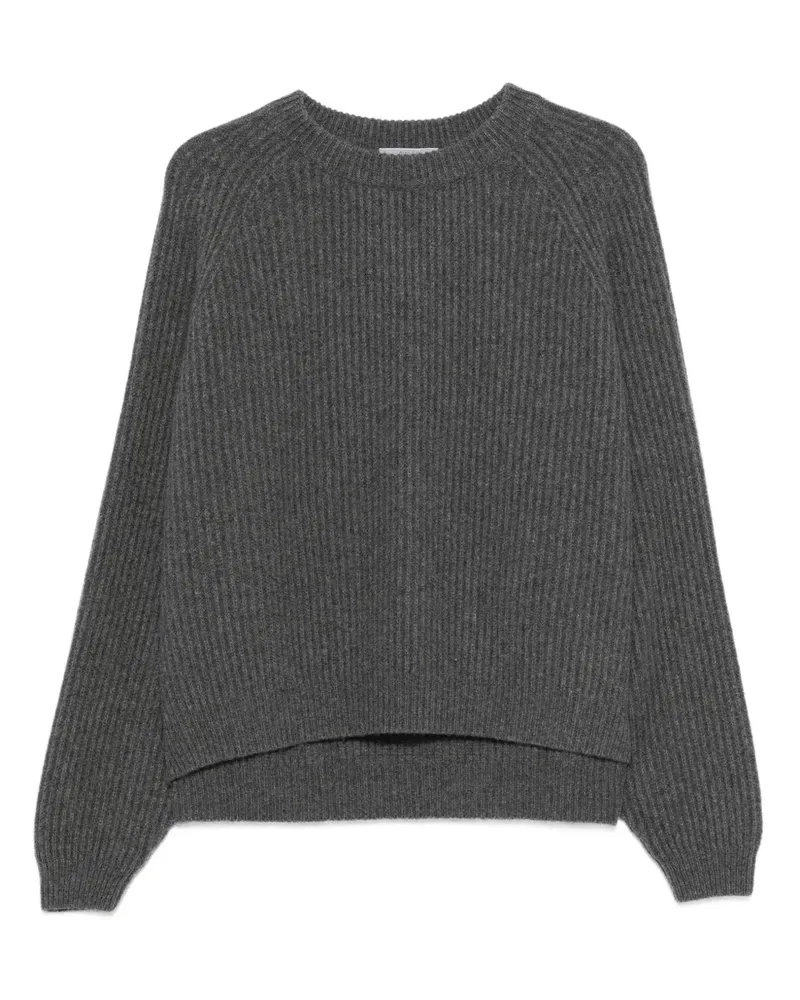 Dušan Gerippter Pullover - Grau Grau