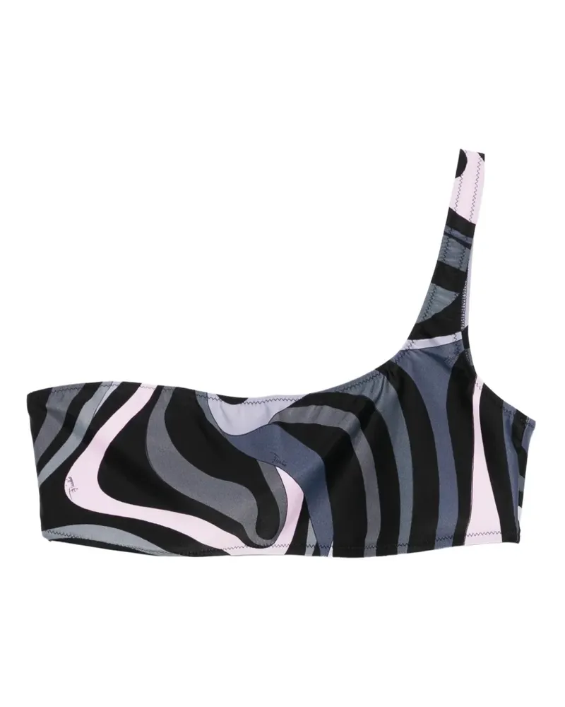 Emilio Pucci Einschultriges Bikinioberteil - Schwarz Schwarz