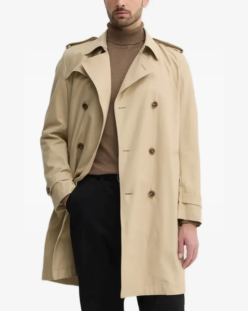 HUGO BOSS Zweireihiger Trenchcoat - Nude Nude