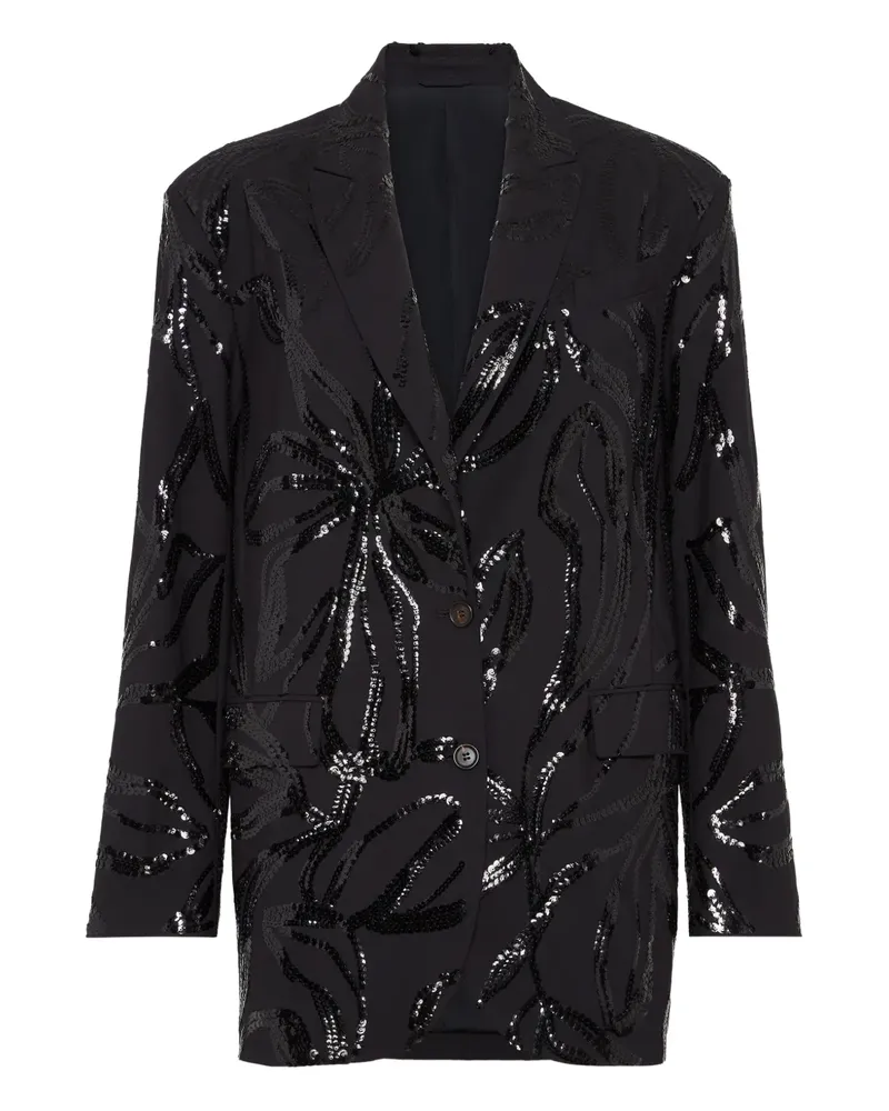 Brunello Cucinelli Blazer mit Pailletten - Schwarz Schwarz