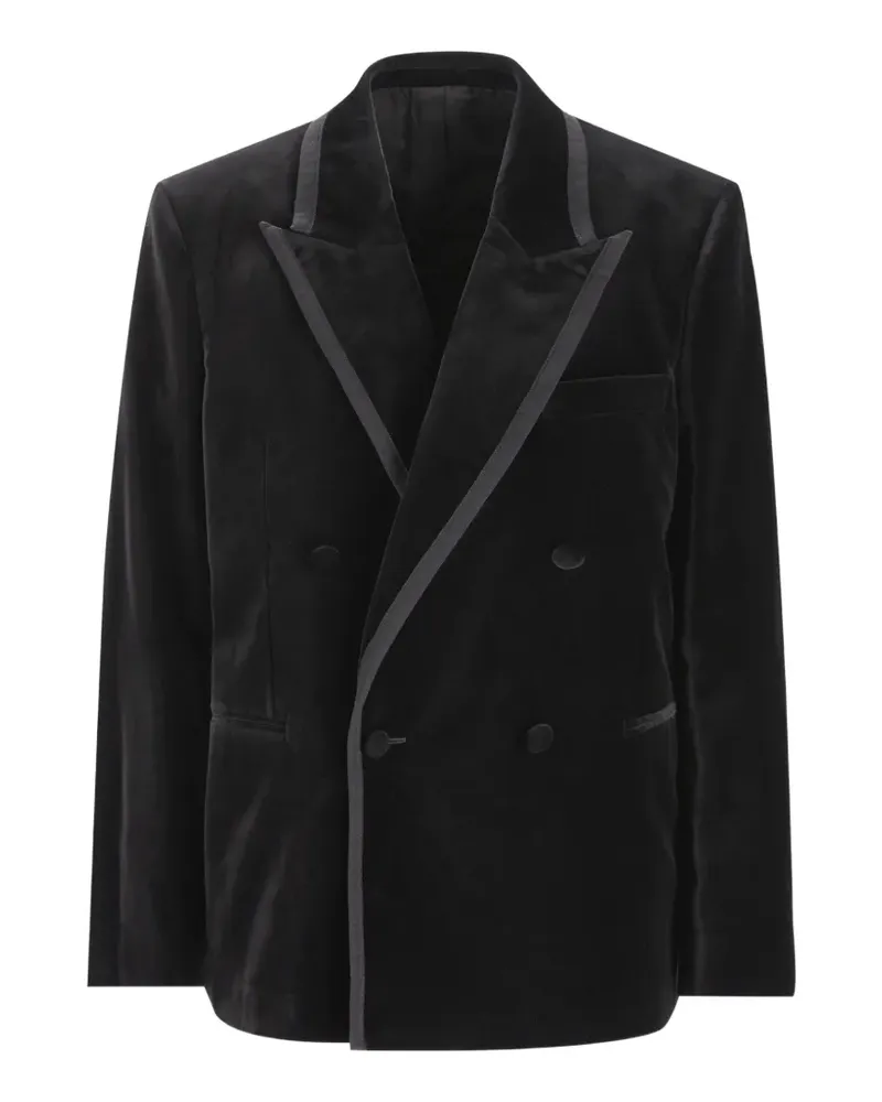 Fendi double-breasted velvet jacket - Schwarz Schwarz