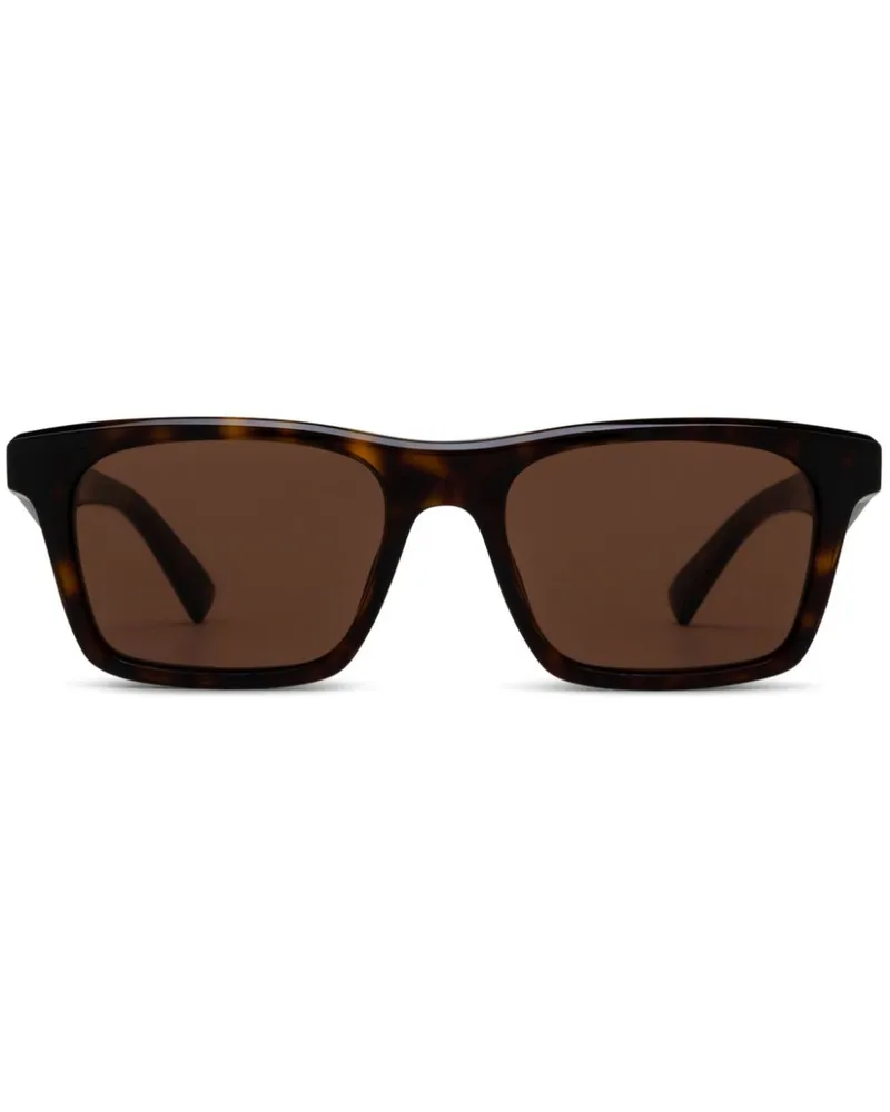 Alexander McQueen Sonnenbrille mit eckigem Gestell - Braun Braun