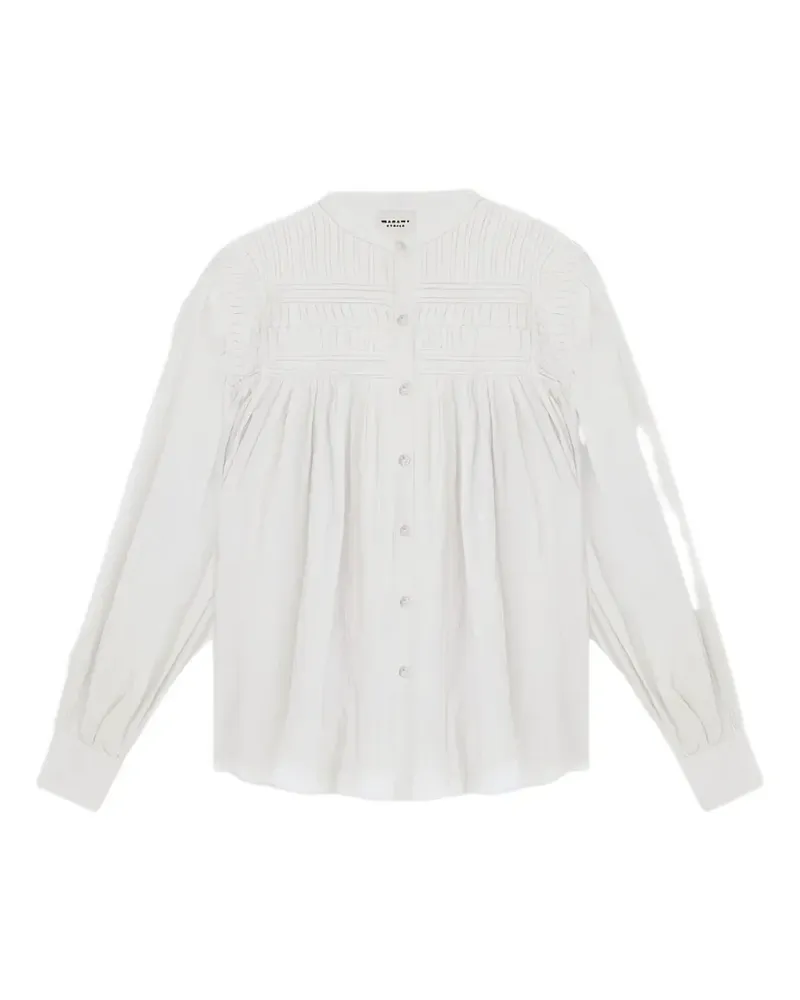 Isabel Marant smocked long-sleeve shirt - Weiß Weiß
