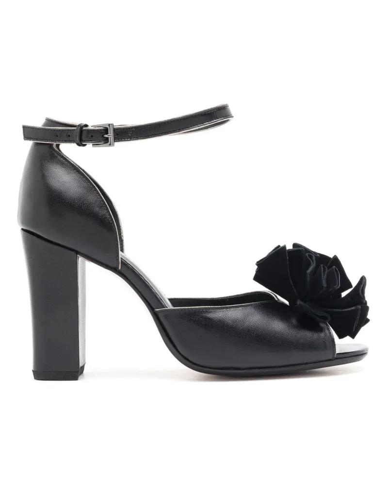 Sarah Chofakian Chantilly Sandalen mit Applikationen 75mm - Schwarz Schwarz
