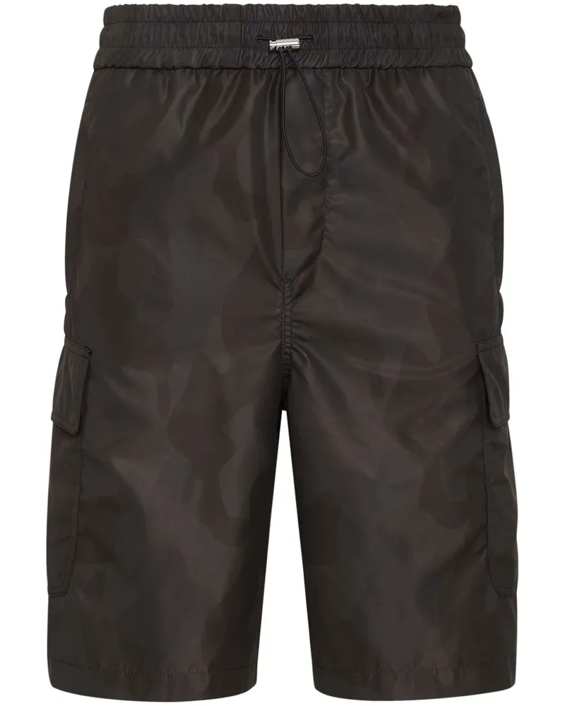Philipp Plein Cargo-Shorts mit Kordelzug - Schwarz Schwarz