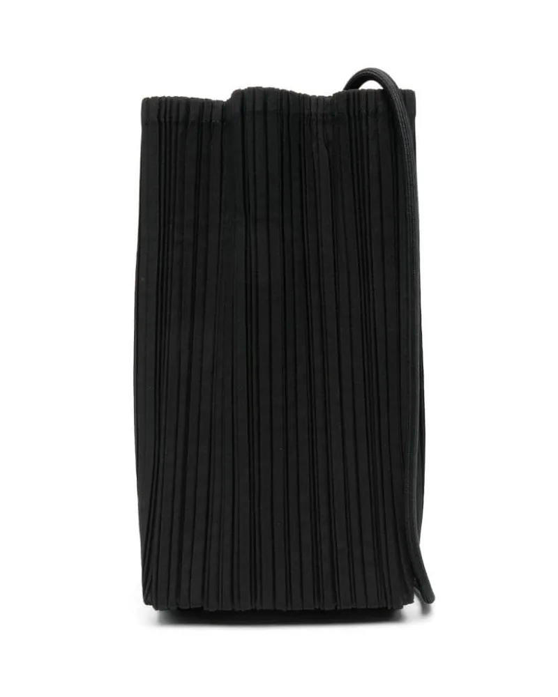 Issey Miyake Bloom Pleats Umhängetasche Schwarz