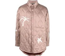 Gesteppte Life is Palm Jacke - Nude