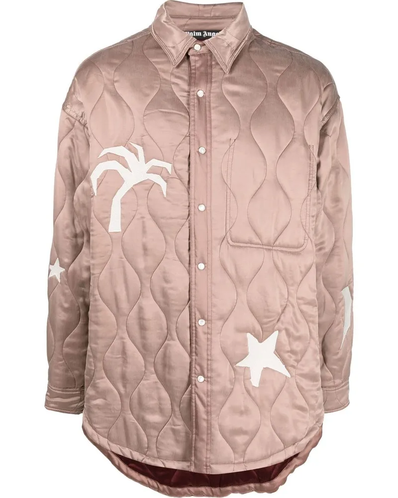 Palm Angels Gesteppte Life is Palm Jacke - Nude Nude