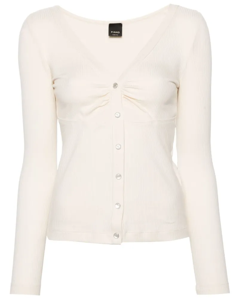Pinko Strickoberteil mit Cut-Out - Weiß Weiß