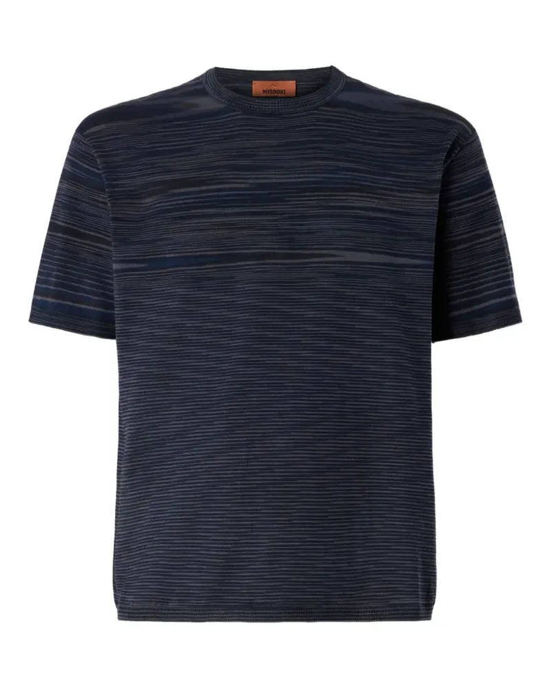 Missoni Space-Dye T-Shirt mit rundem Ausschnitt - Blau Blau