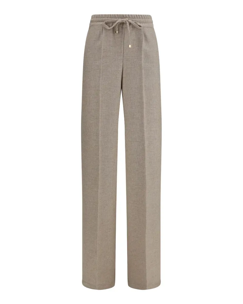 Kiton check-pattern drawstring trousers - Nude Nude