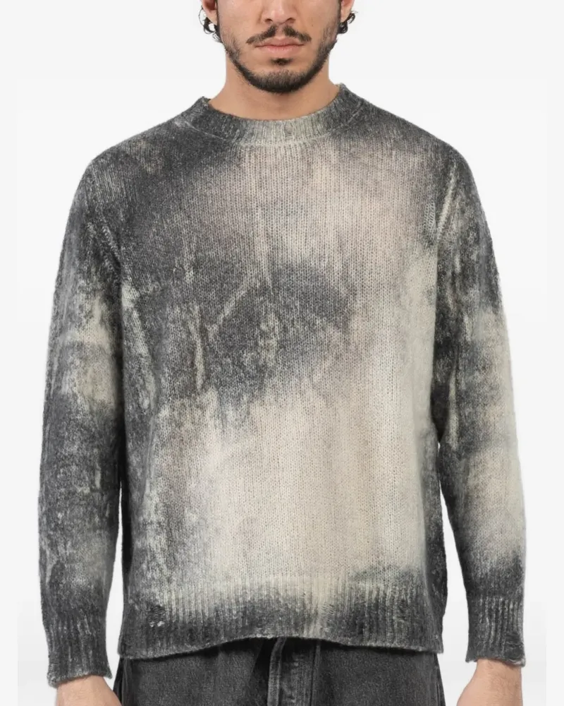Avant Toi distressed crew-neck sweater - Grau Grau