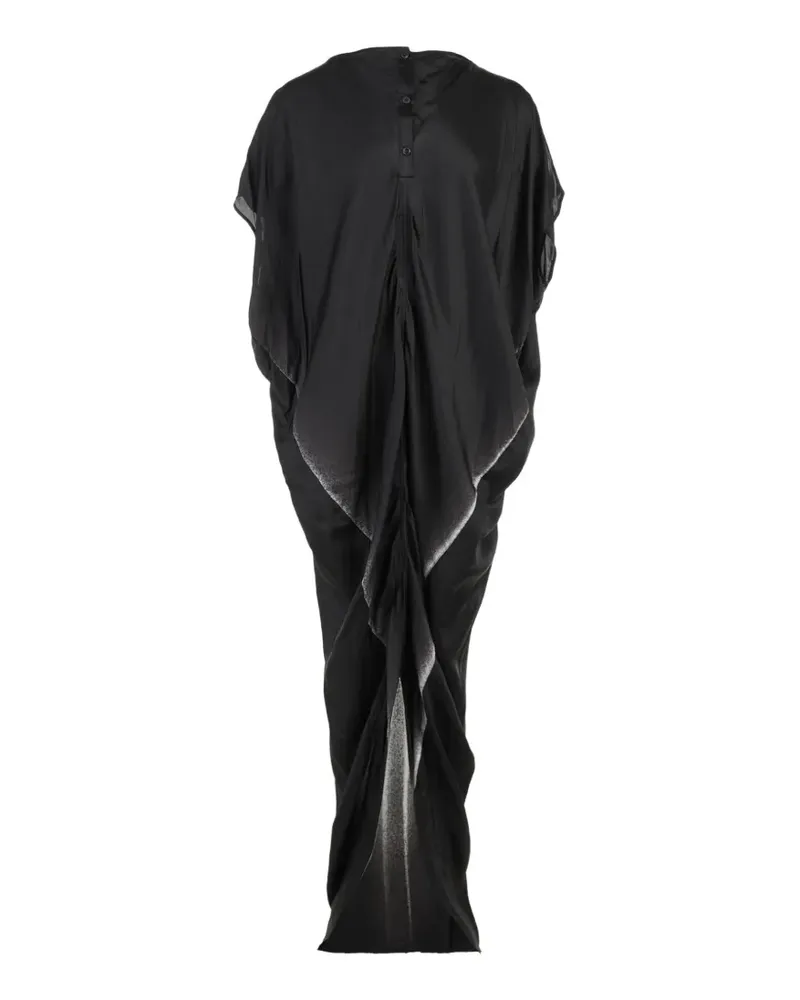 Rick Owens Drapiertes Maxikleid - Schwarz Schwarz