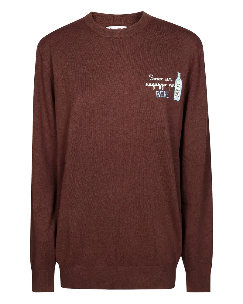 MC2 Saint Barth Heron Light Pullover mit Stickerei - Braun Braun