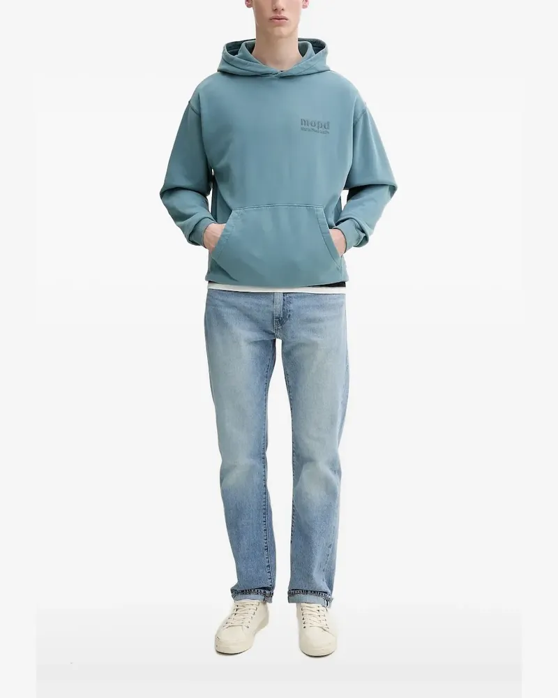 Marc O'Polo Hoodie mit Logo-Stickerei - Blau Blau