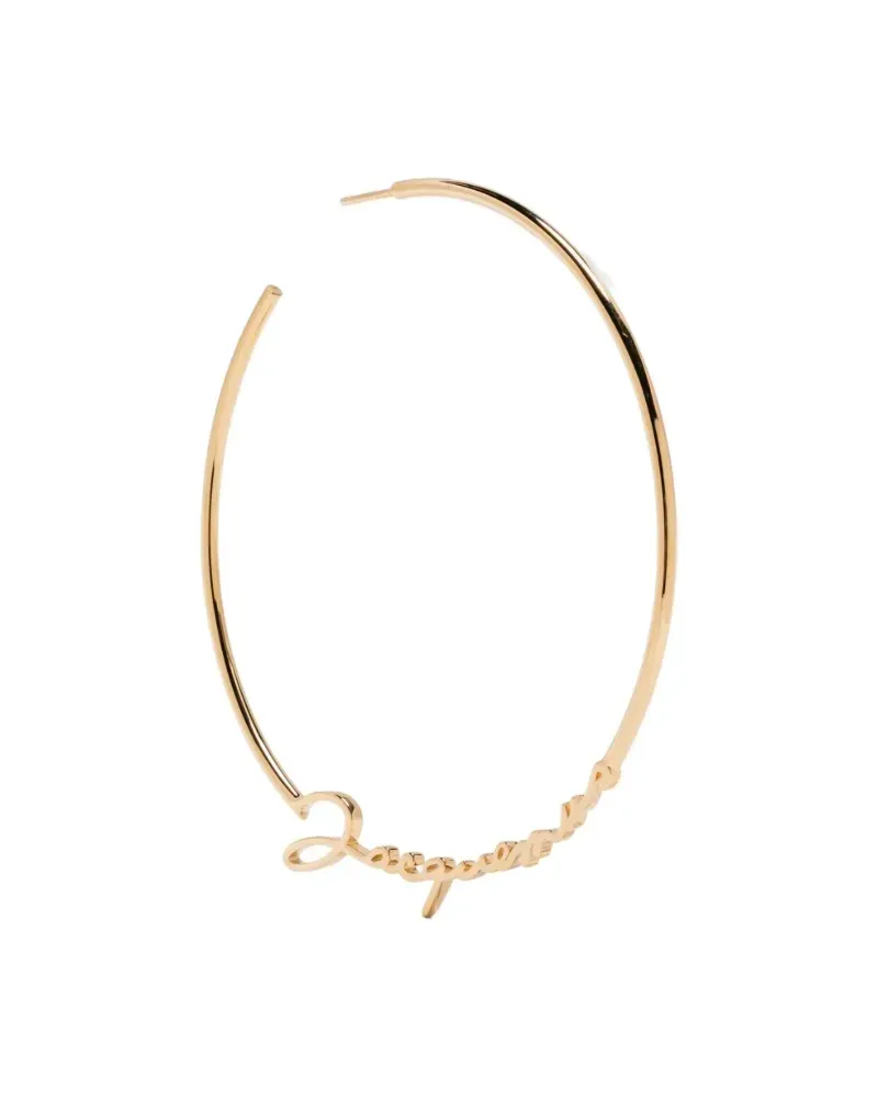 Jacquemus Creolen mit Logo - Gold Gold