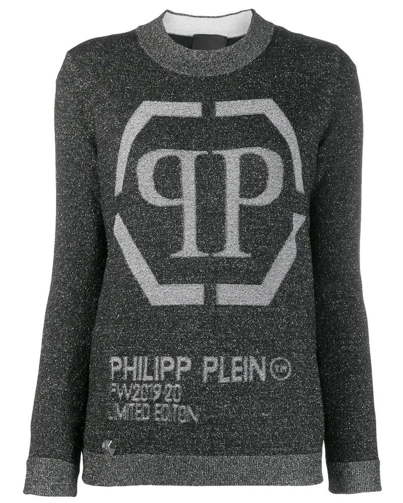 Philipp Plein Lurex-Pullover - Schwarz Schwarz