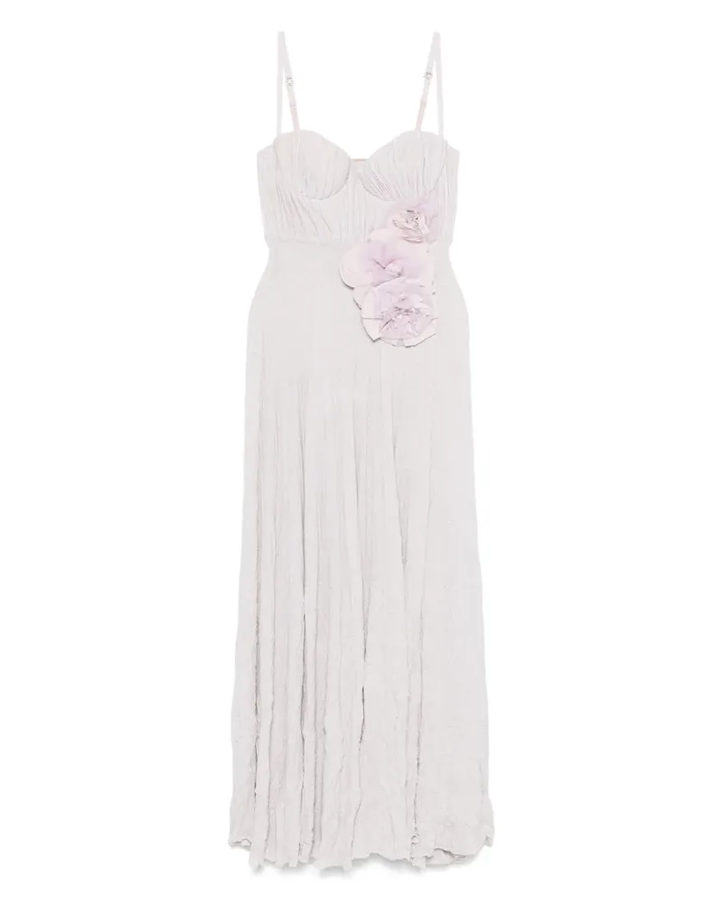Elisabetta Franchi Abendkleid mit Blumenapplikation - Violett Violett