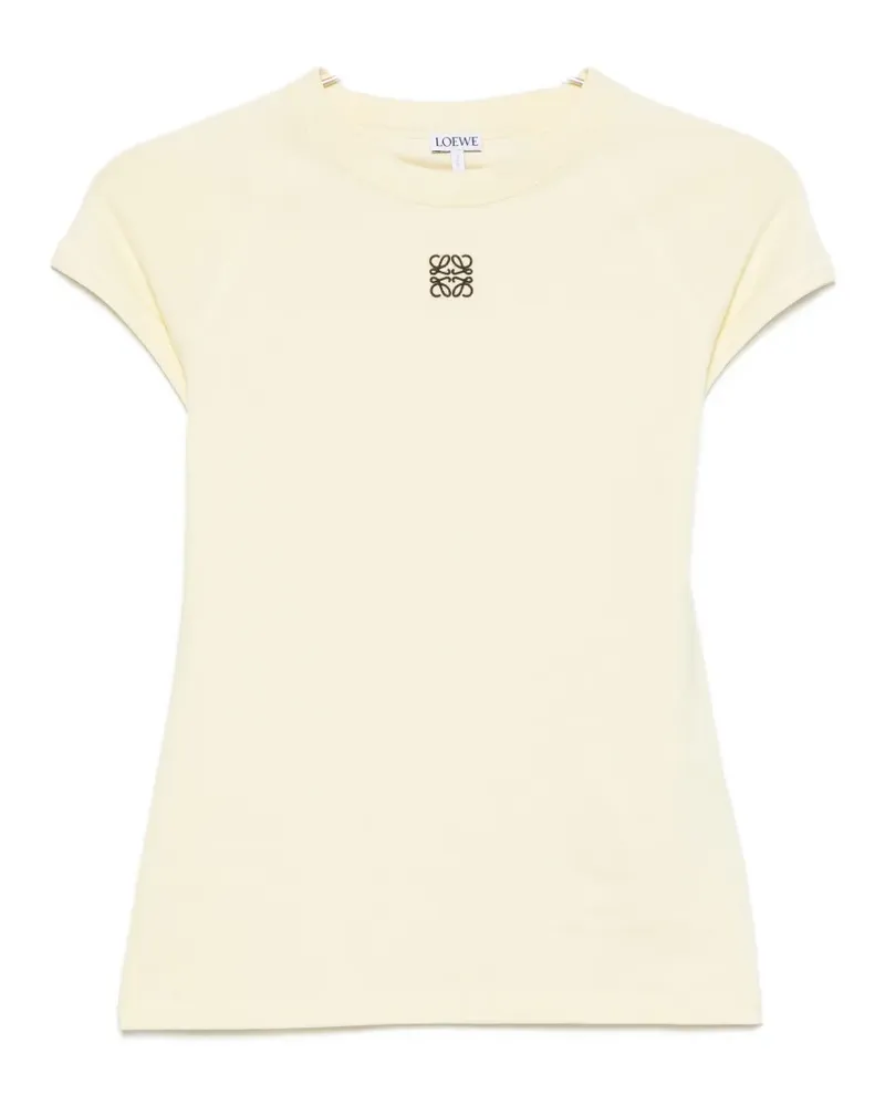 Loewe Anagram-embroidered raglan-sleeve T-shirt - Gelb Gelb