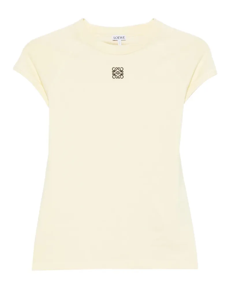 Loewe Anagram-embroidered raglan-sleeve T-shirt - Gelb Gelb