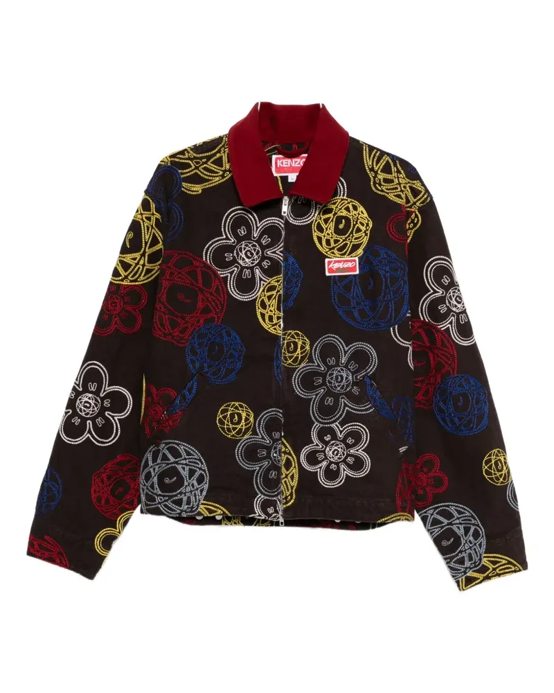 Kenzo x Futura 2000 floral zip jacket - Braun Braun