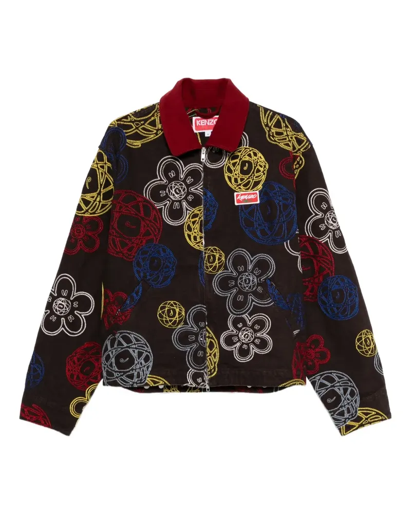 Kenzo x Futura 2000 Jacke mit Blumenmuster - Braun Braun
