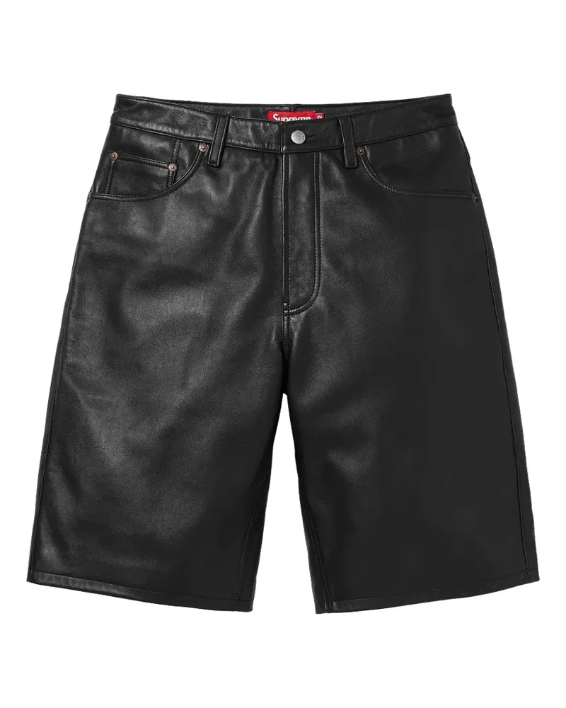 Supreme Being Shorts aus Leder - Schwarz Schwarz
