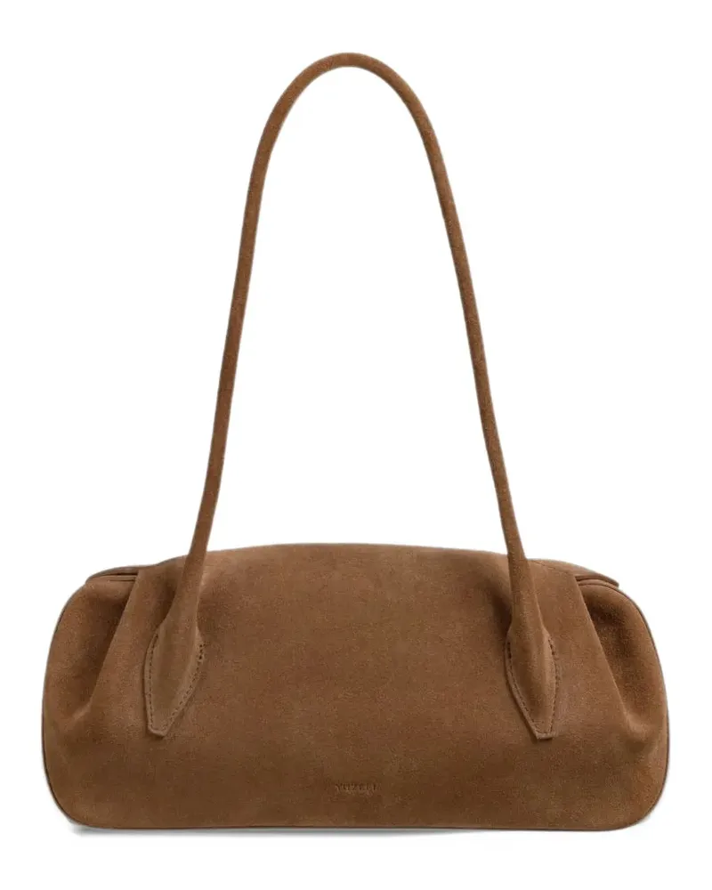 YUZEFI Oyster suede shoulder bag - Braun Braun