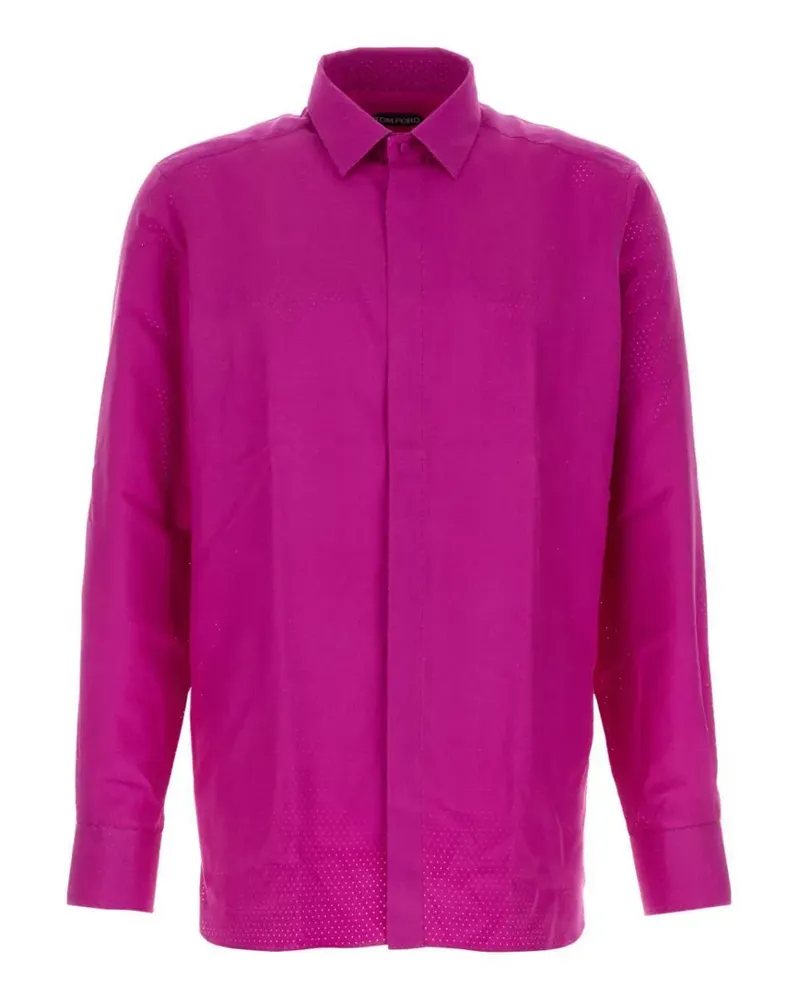 Tom Ford long-sleeves silk shirt - Rosa Rosa