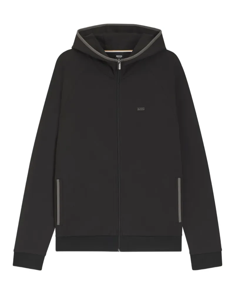 HUGO BOSS Kapuzenjacke mit Reißverschluss - Schwarz Schwarz