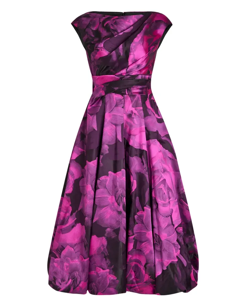 Talbot Runhof floral-print midi dress - Rosa Rosa