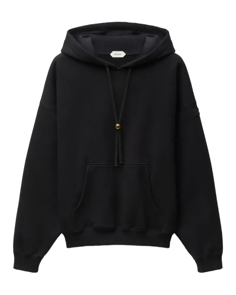 Versace Hoodie mit Logo-Patch - Schwarz Schwarz