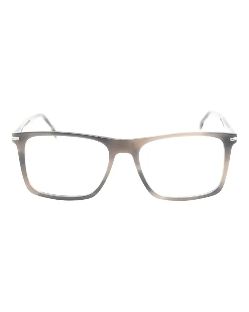 HUGO BOSS Brille mit eckigem Gestell - Grau Grau