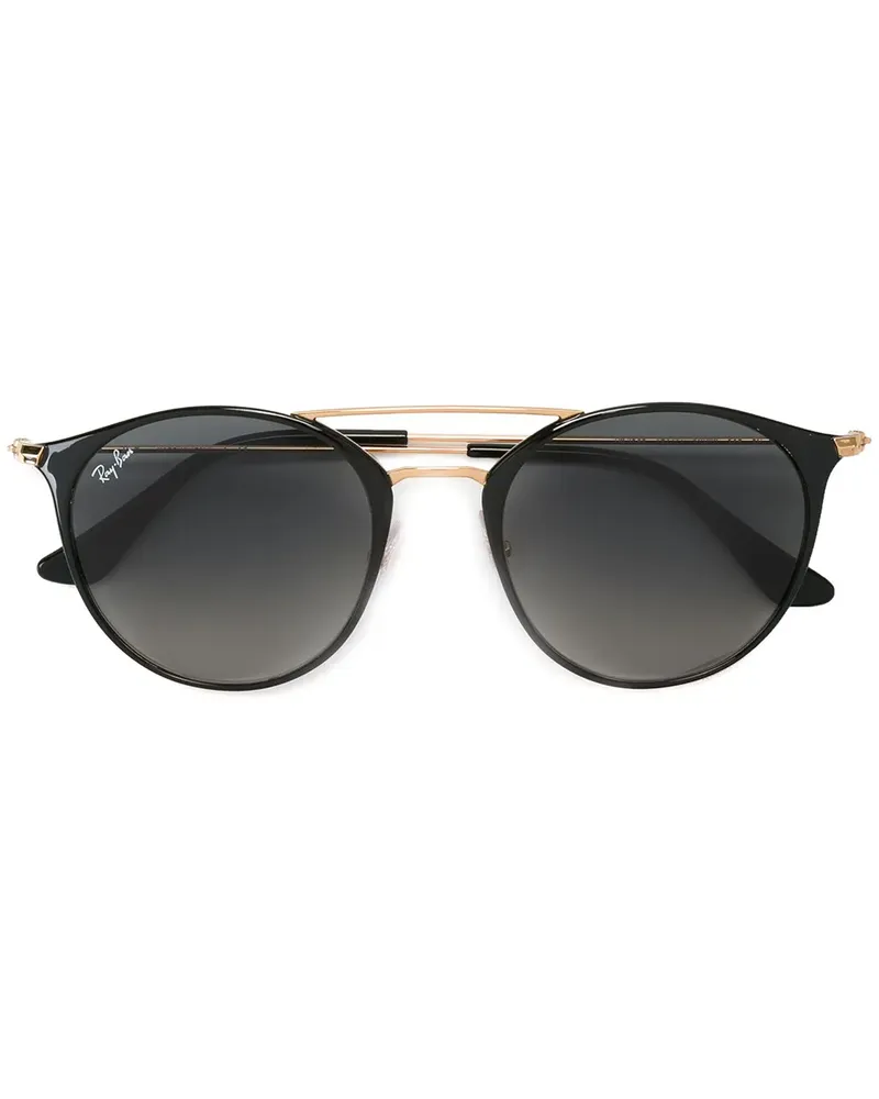 Ray Ban Runde Sonnenbrille - Schwarz Schwarz