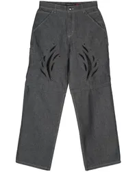 Andersson Bell Weite Jeans mit Laser-Cuts Blau