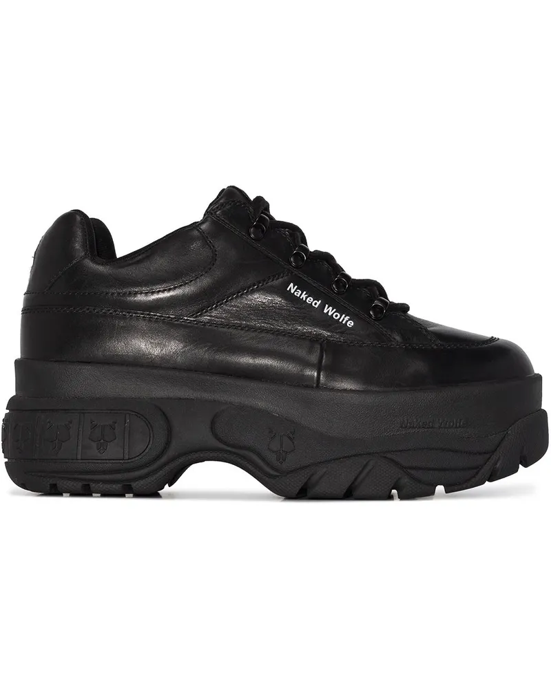 Naked Wolfe Sneakers mit breiter Sohle - Schwarz Schwarz
