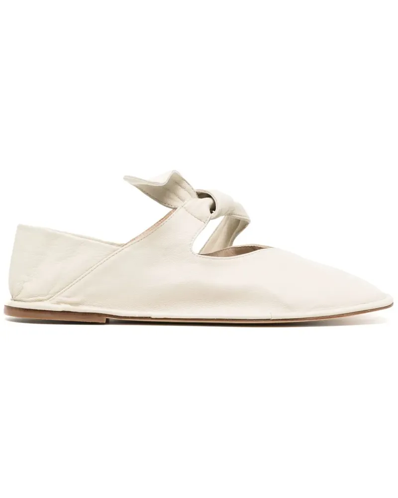 HEREU Ballerinas mit eckiger Kappe - Weiß Weiß