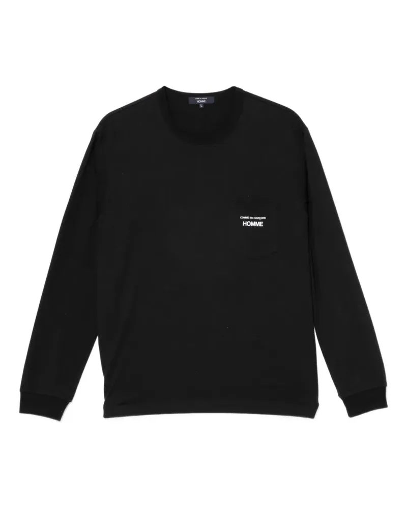 Comme des Garçons T-Shirt mit Logo-Print - Schwarz Schwarz