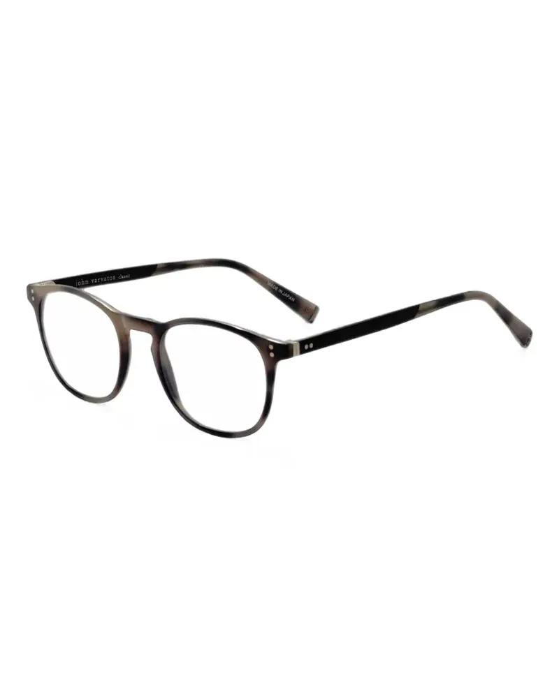 John Varvatos round-frame glasses - Grau Grau